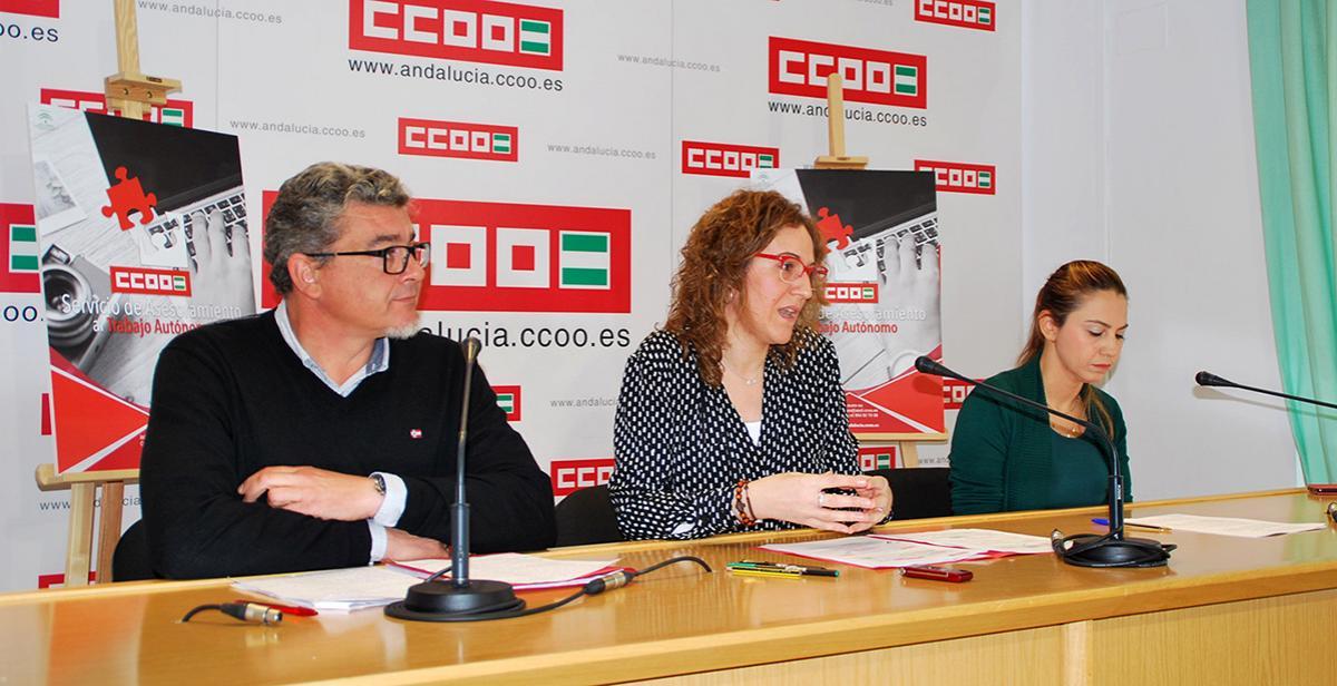 Elisabeth García, Nuria López y Sergio Santos presentan el servicio para personas autónomas